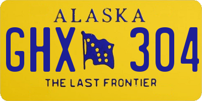 AK license plate GHX304