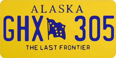 AK license plate GHX305