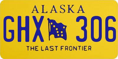 AK license plate GHX306