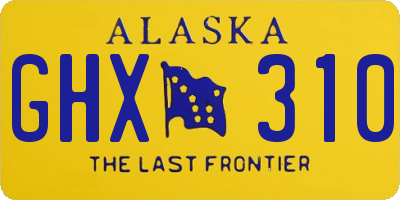 AK license plate GHX310