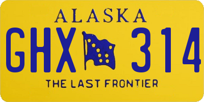 AK license plate GHX314