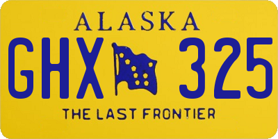 AK license plate GHX325