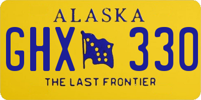 AK license plate GHX330