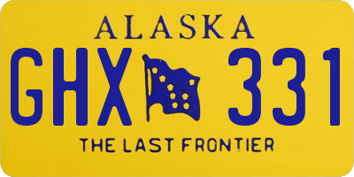 AK license plate GHX331