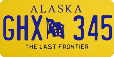AK license plate GHX345