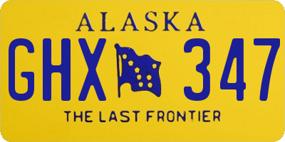 AK license plate GHX347