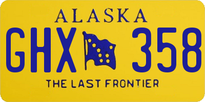 AK license plate GHX358