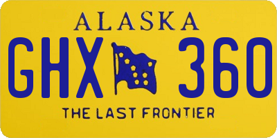 AK license plate GHX360