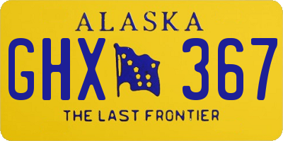 AK license plate GHX367