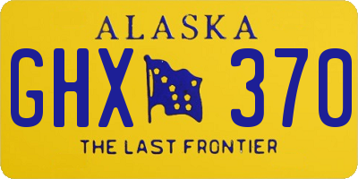 AK license plate GHX370