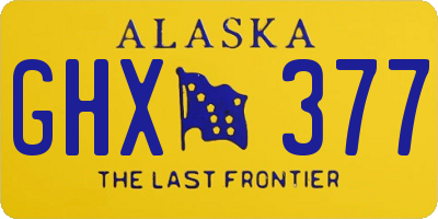 AK license plate GHX377