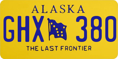 AK license plate GHX380