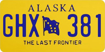 AK license plate GHX381