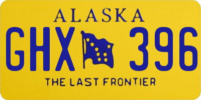AK license plate GHX396