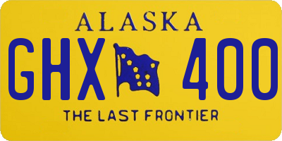 AK license plate GHX400