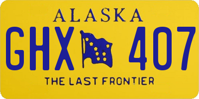 AK license plate GHX407