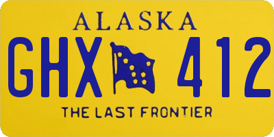 AK license plate GHX412