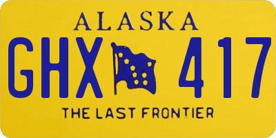 AK license plate GHX417