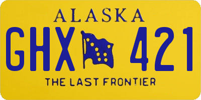 AK license plate GHX421