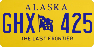 AK license plate GHX425