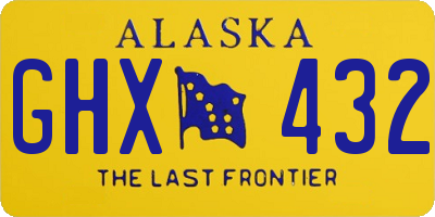 AK license plate GHX432