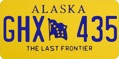 AK license plate GHX435