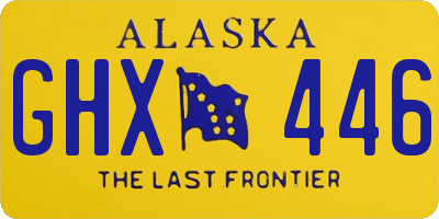 AK license plate GHX446
