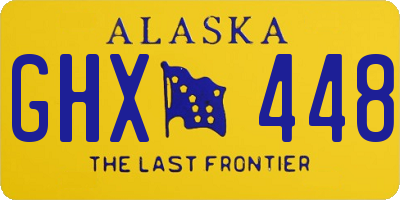 AK license plate GHX448