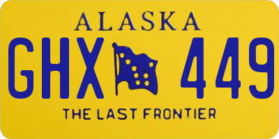 AK license plate GHX449