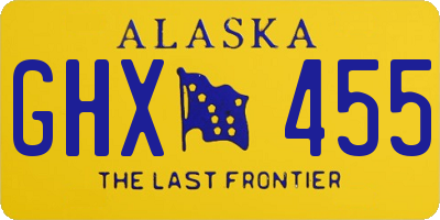 AK license plate GHX455