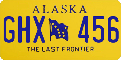 AK license plate GHX456