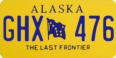 AK license plate GHX476