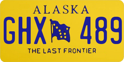 AK license plate GHX489