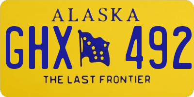 AK license plate GHX492