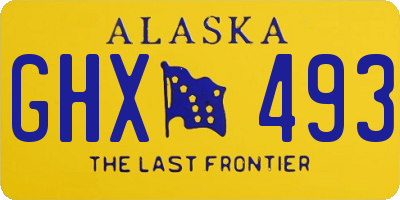 AK license plate GHX493