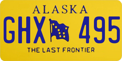 AK license plate GHX495