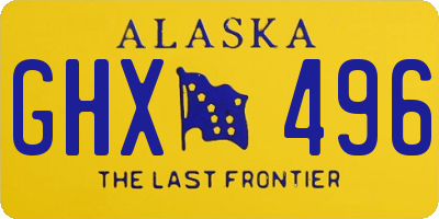 AK license plate GHX496