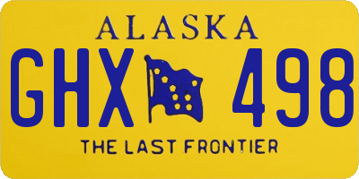 AK license plate GHX498