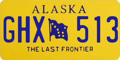 AK license plate GHX513