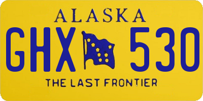 AK license plate GHX530