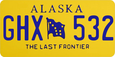 AK license plate GHX532
