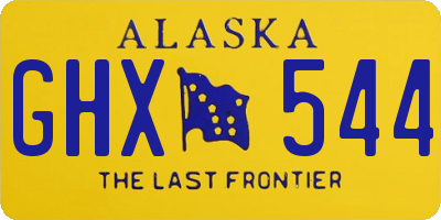 AK license plate GHX544