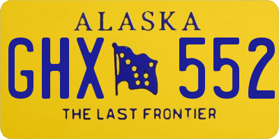 AK license plate GHX552