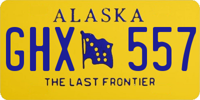 AK license plate GHX557