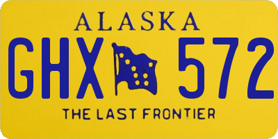 AK license plate GHX572
