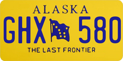 AK license plate GHX580