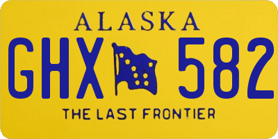 AK license plate GHX582