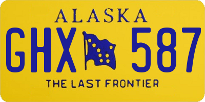 AK license plate GHX587