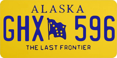 AK license plate GHX596