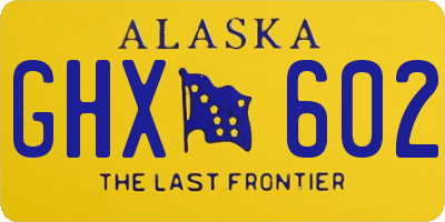 AK license plate GHX602
